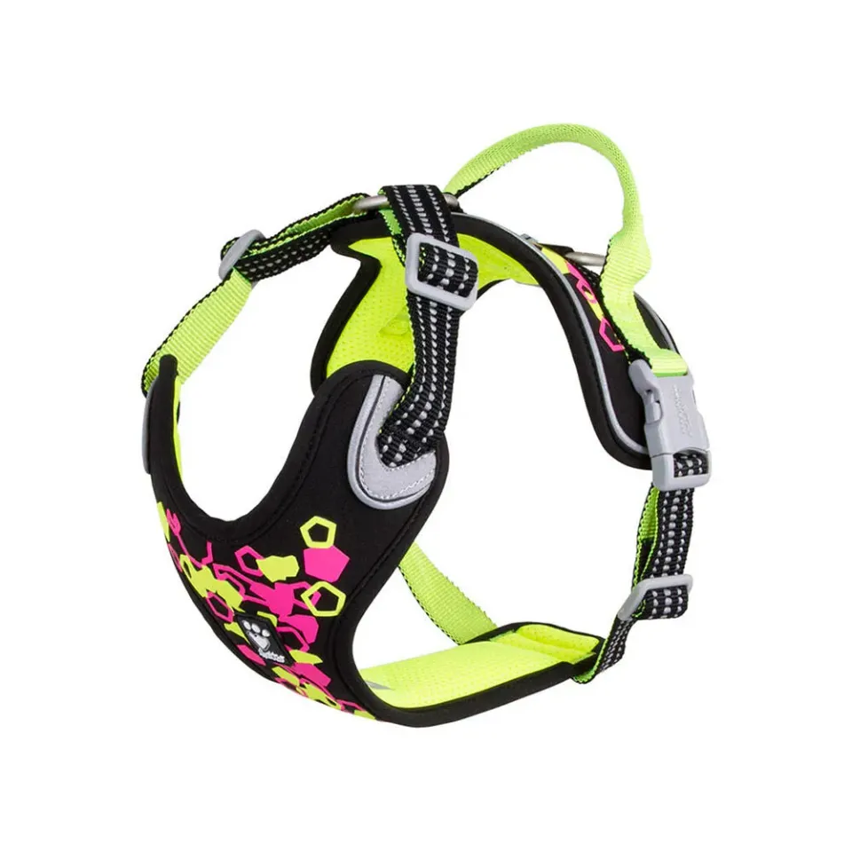 Hurtta Weekend Warrior Neon Harness II hundesele Neon licorice refleks