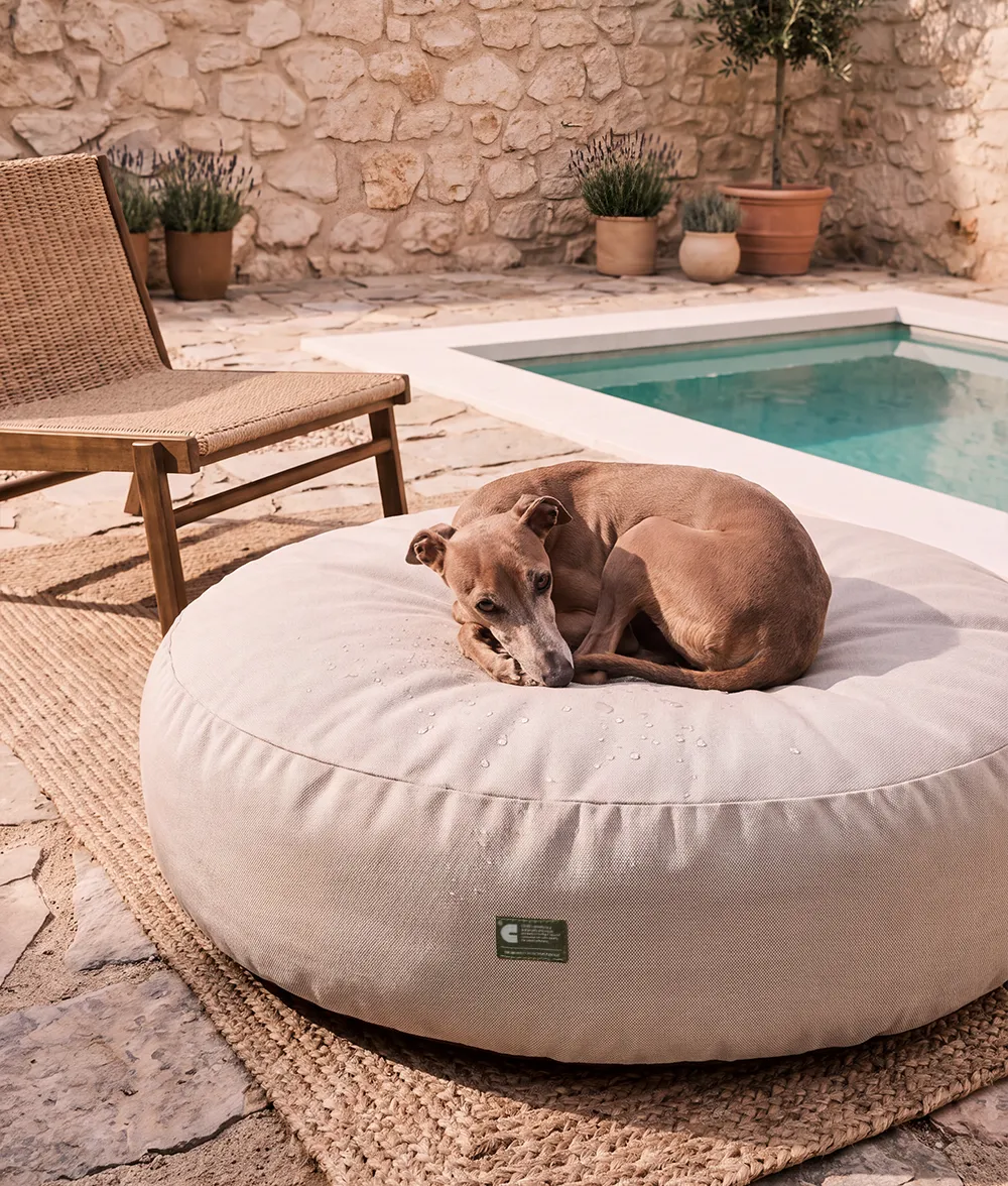 Cafide Calos hundeseng beige udendørs L
