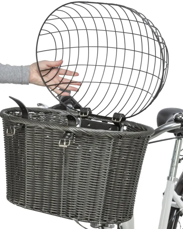 Doksie cykelkurv med gitter og pude 5 kg