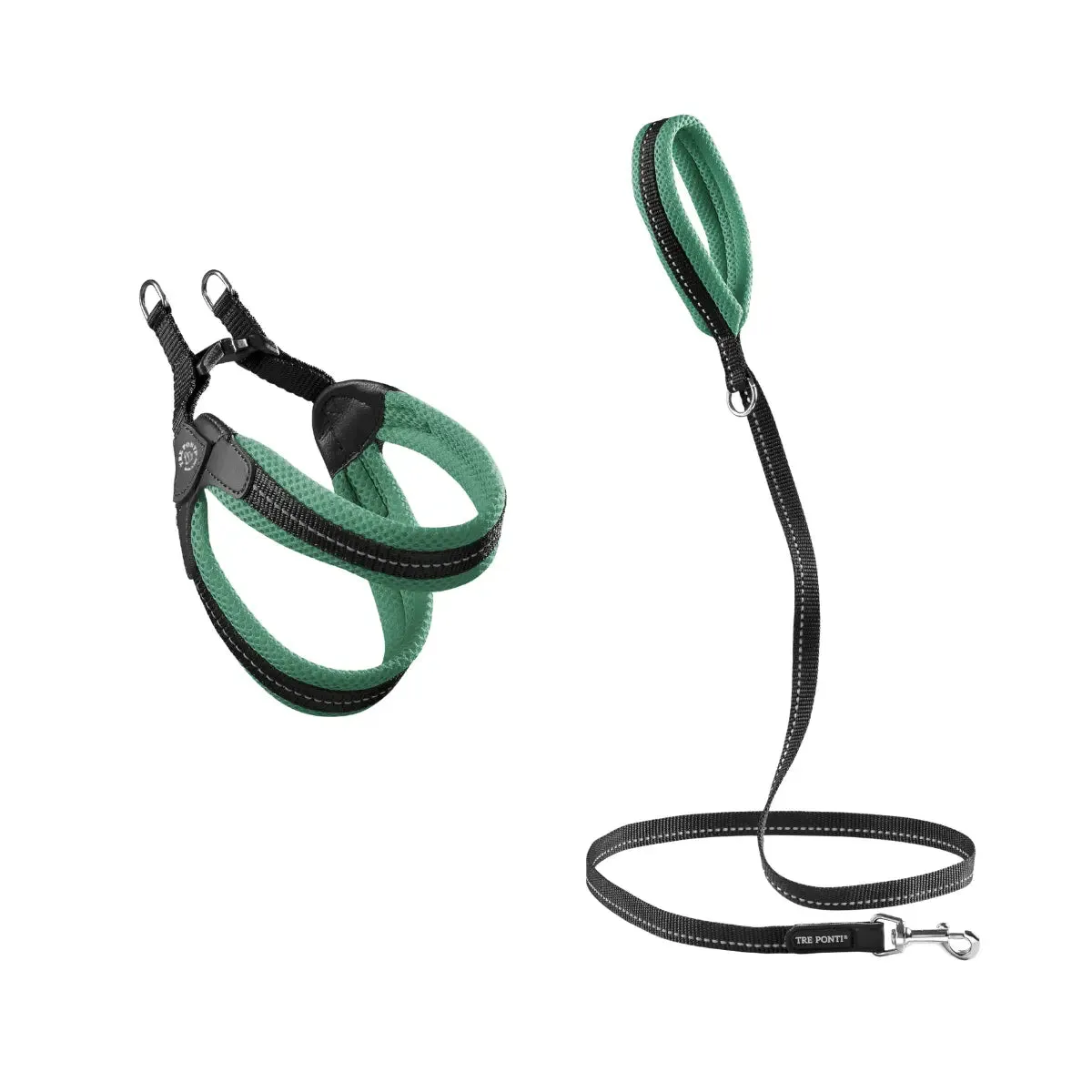 Tre Ponti Easy Fit Click Mesh hundeselesæt 2 dele sort