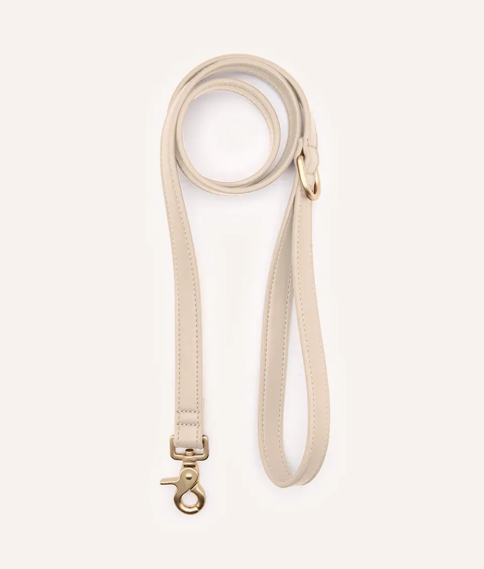 Cafide Jala hundeline beige vegansk læder 1,4m