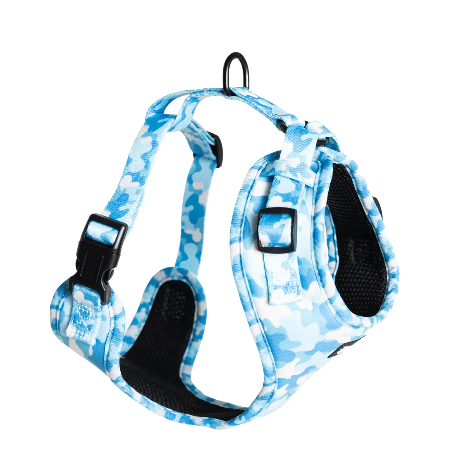 Tazz Blue Camo hundesele justerbar