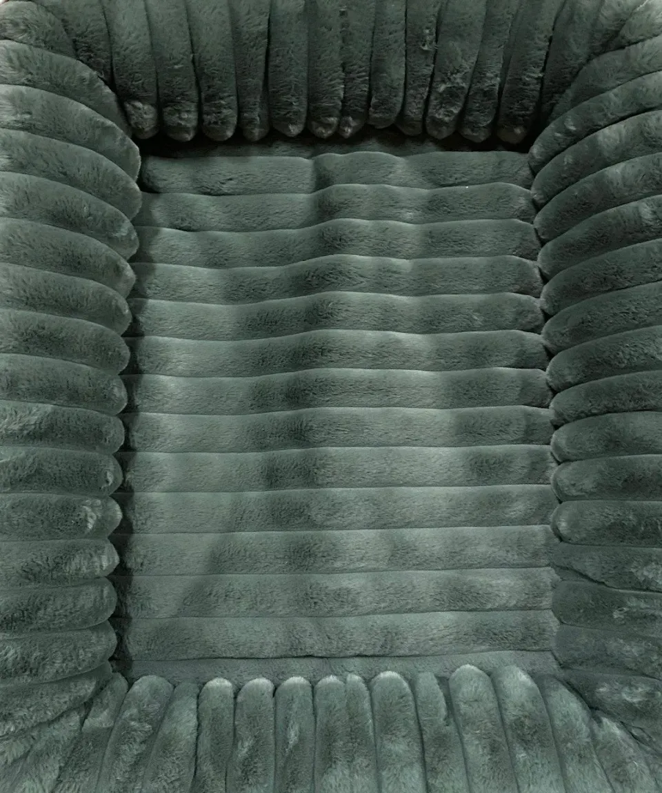 Klausen Wellness hundeseng grøn fløjl L 75x60 lun
