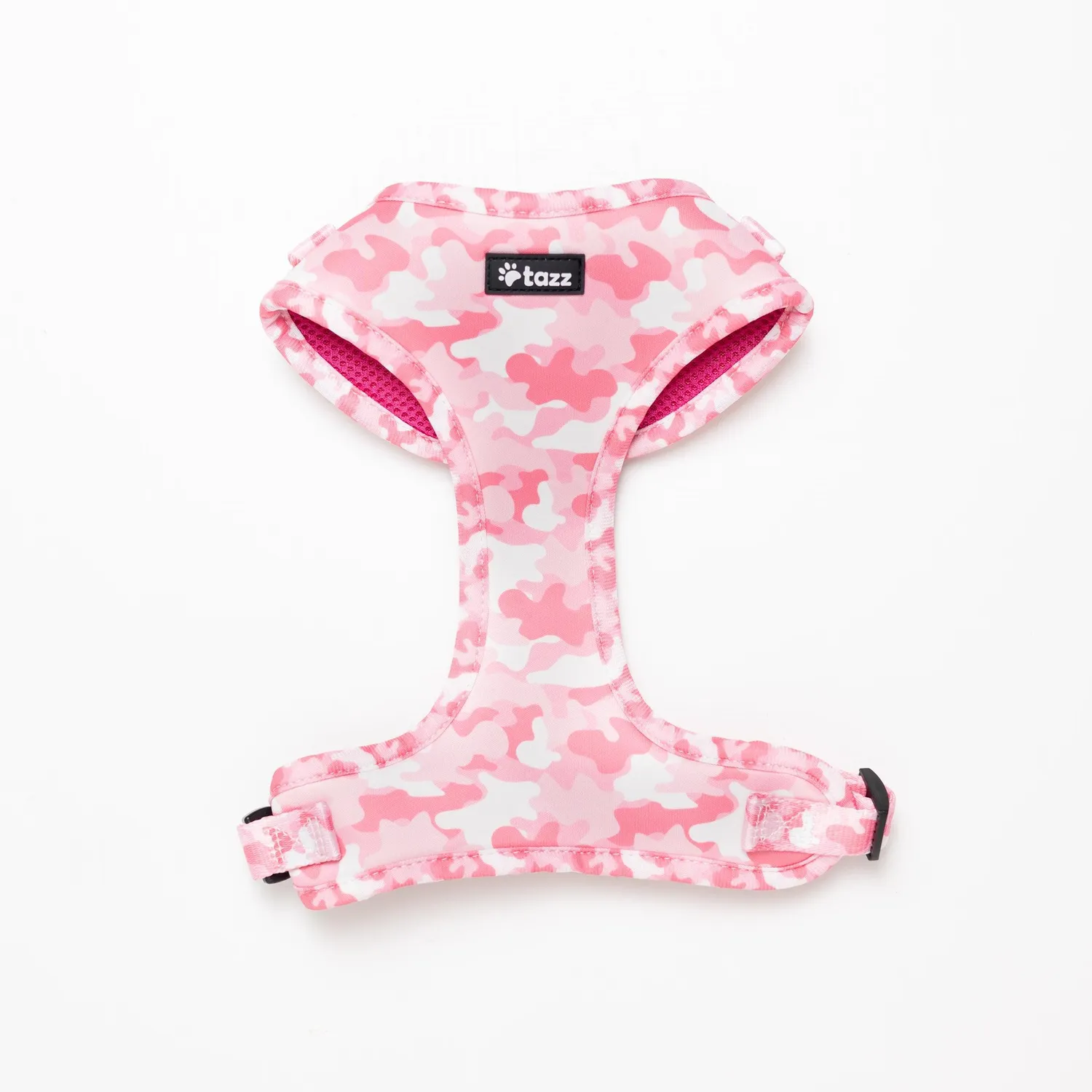 Tazz Pink Camo hundesele lyserød justerbar XXS-L