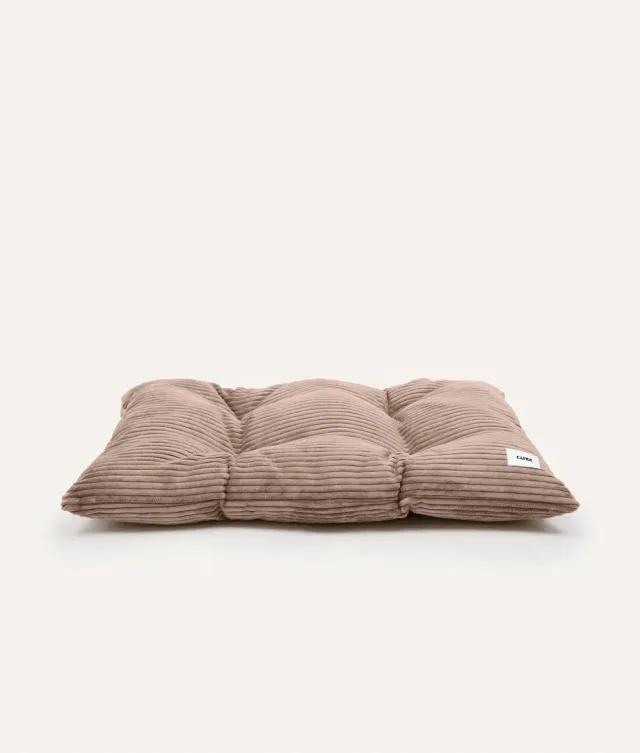 Cafide Bela Mocha Beige hundepude fløjl vaskbar