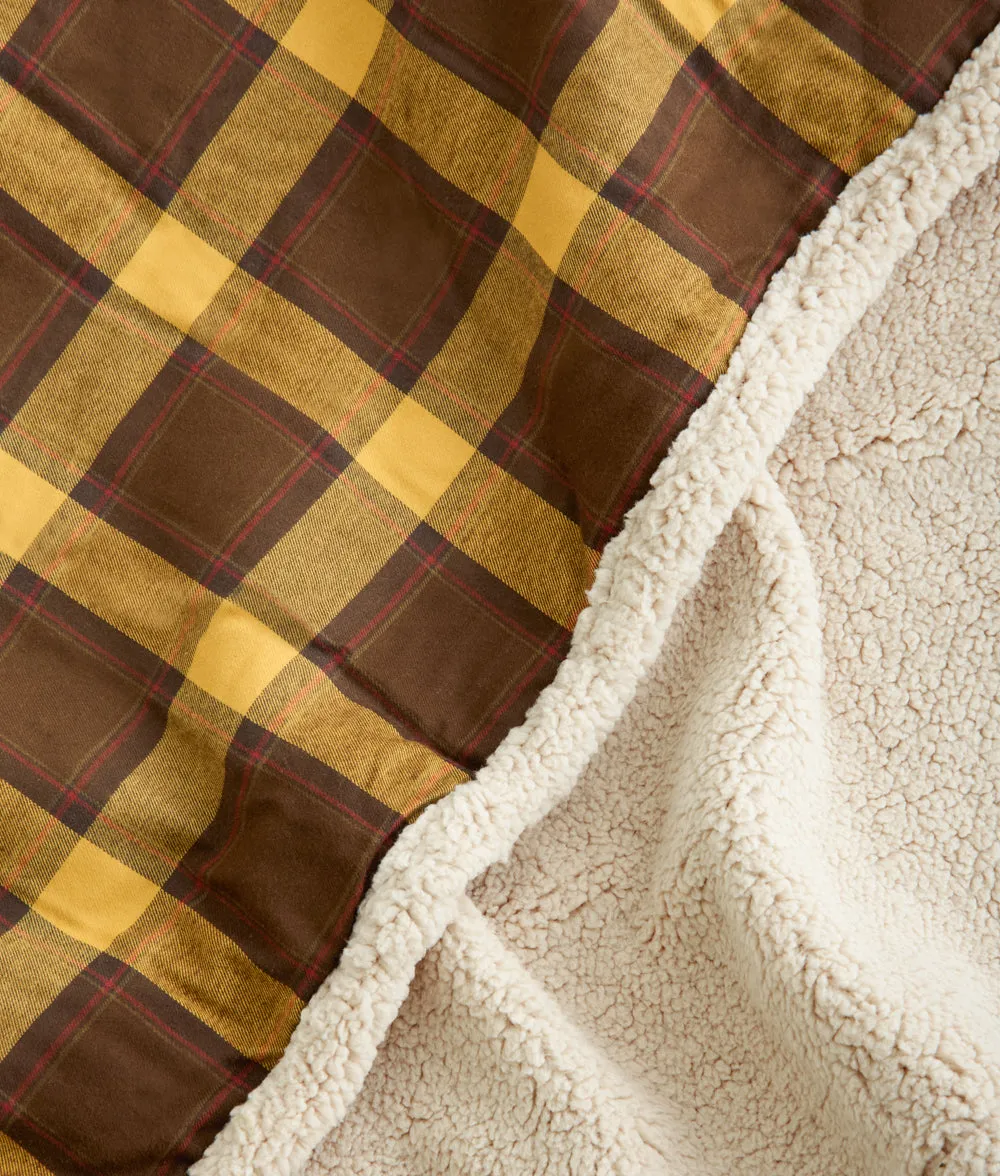 Cafide Toia Mustard Tartan hundetæppe M 90x65cm ternet