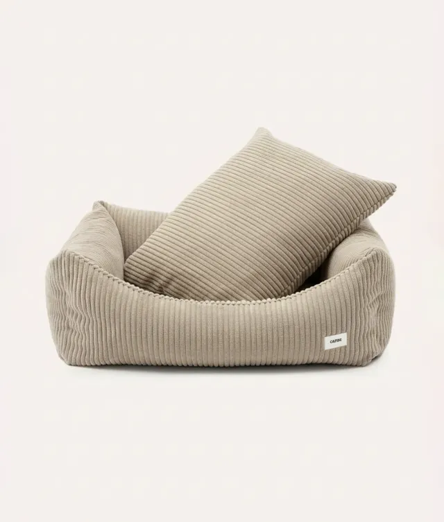 Cafide Snozy hundeseng beige fløjl S M L