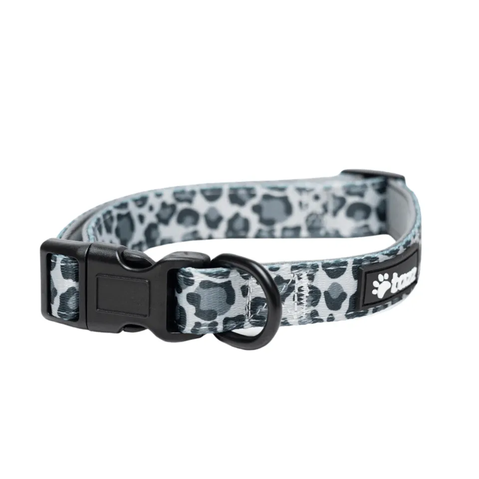 Tazz Dark Leo hundehalsbånd M leopard