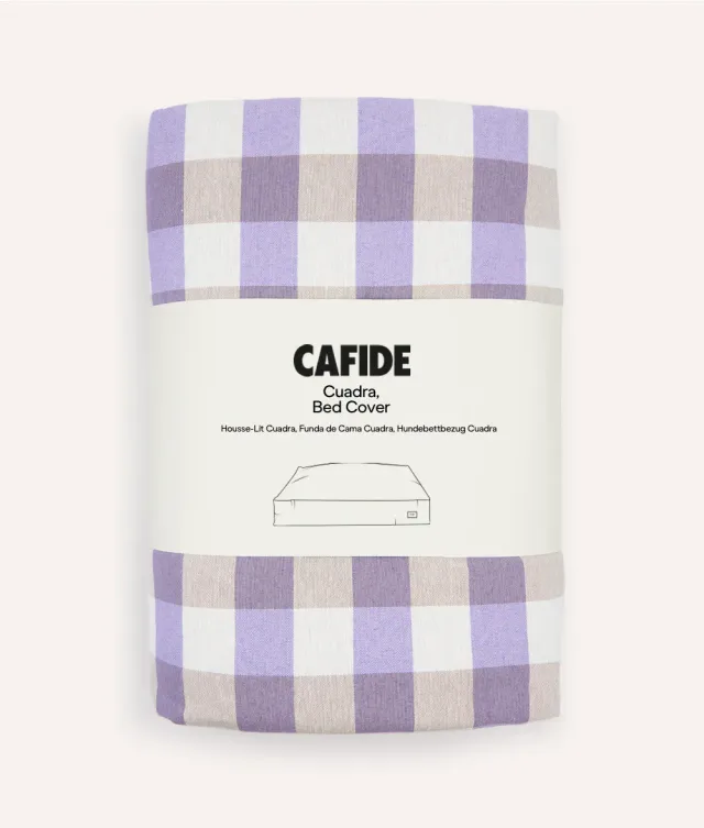 Cafide Cuadra betræk M vichy lilla uden fyld