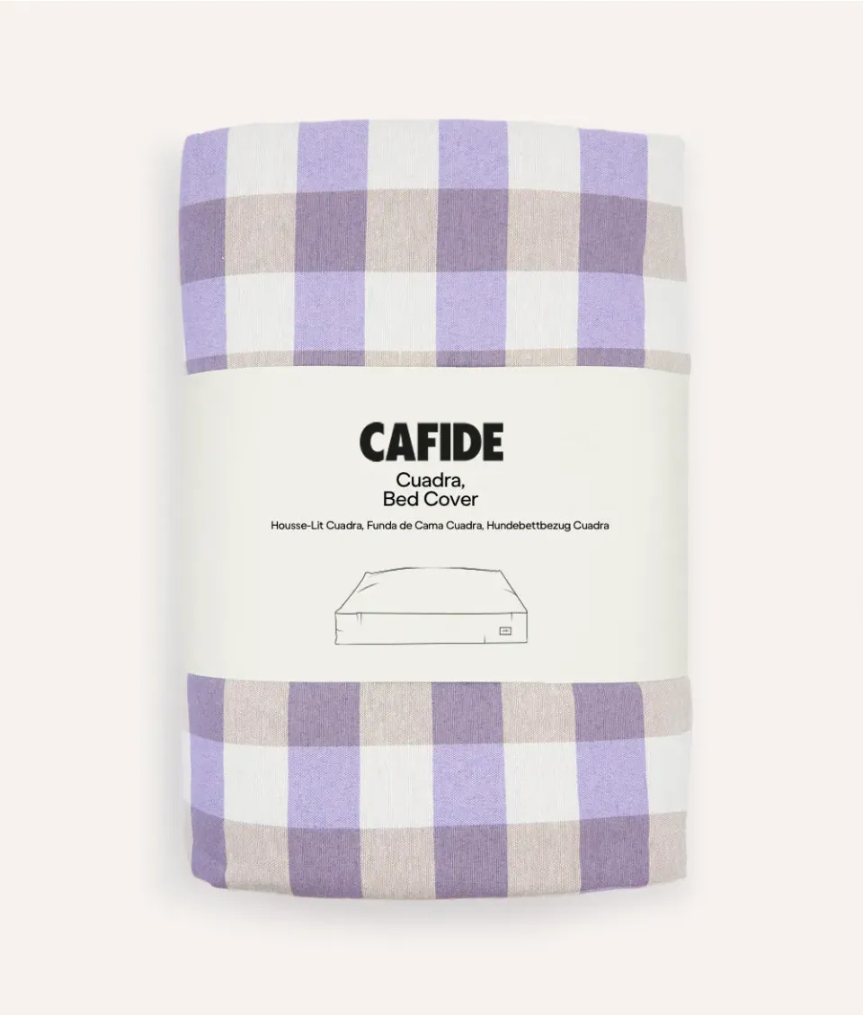 Cafide Cuadra betræk M vichy lilla uden fyld