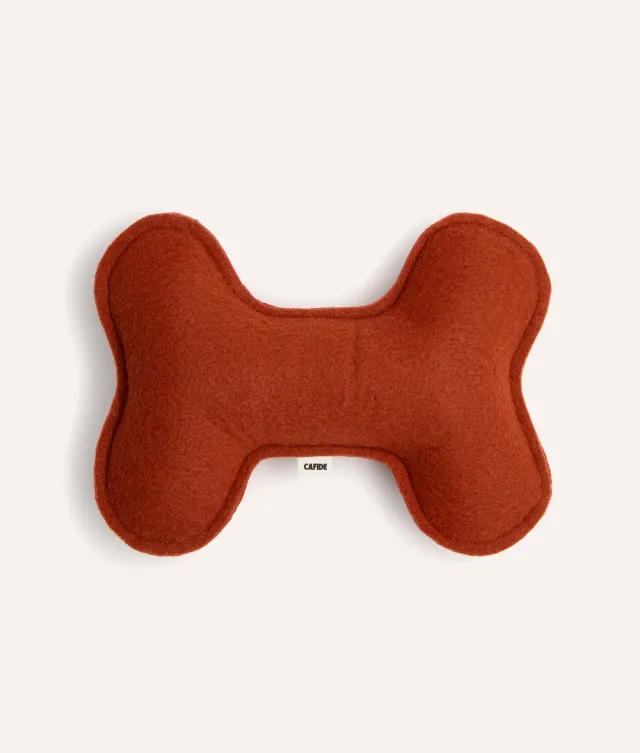 Cafide Play hundelegetøj ben terracotta recycled