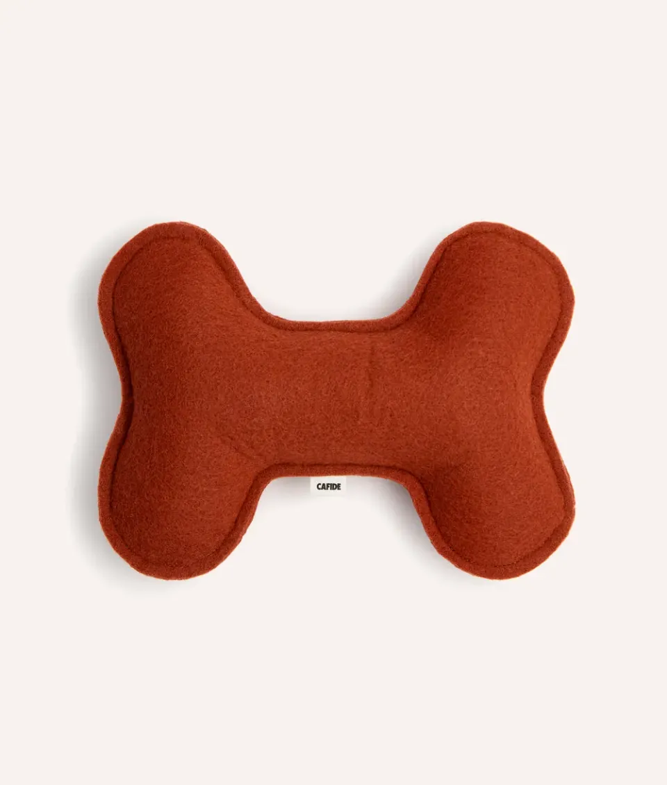 Cafide Play hundelegetøj ben terracotta recycled
