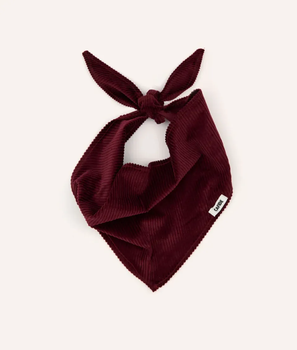Cafide Nata hundebandana bordeaux fløjl
