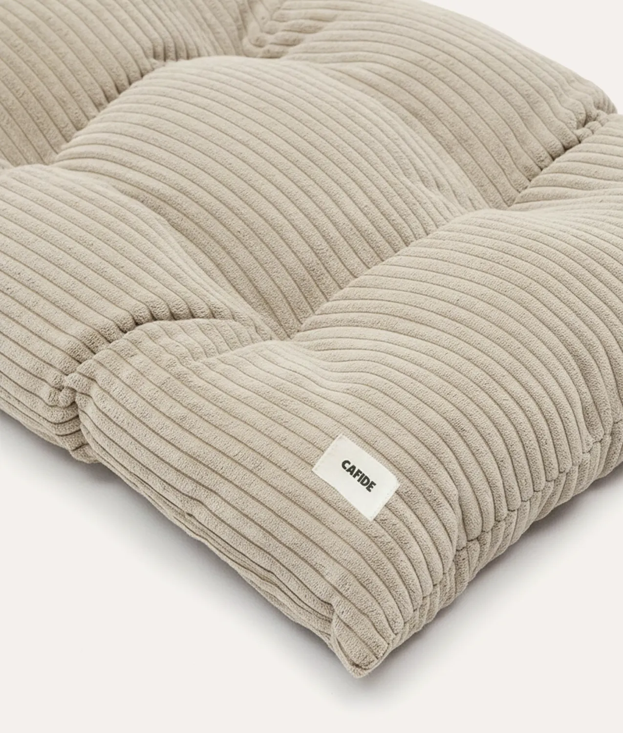 Cafide Bela hundepude beige fløjl genbrug