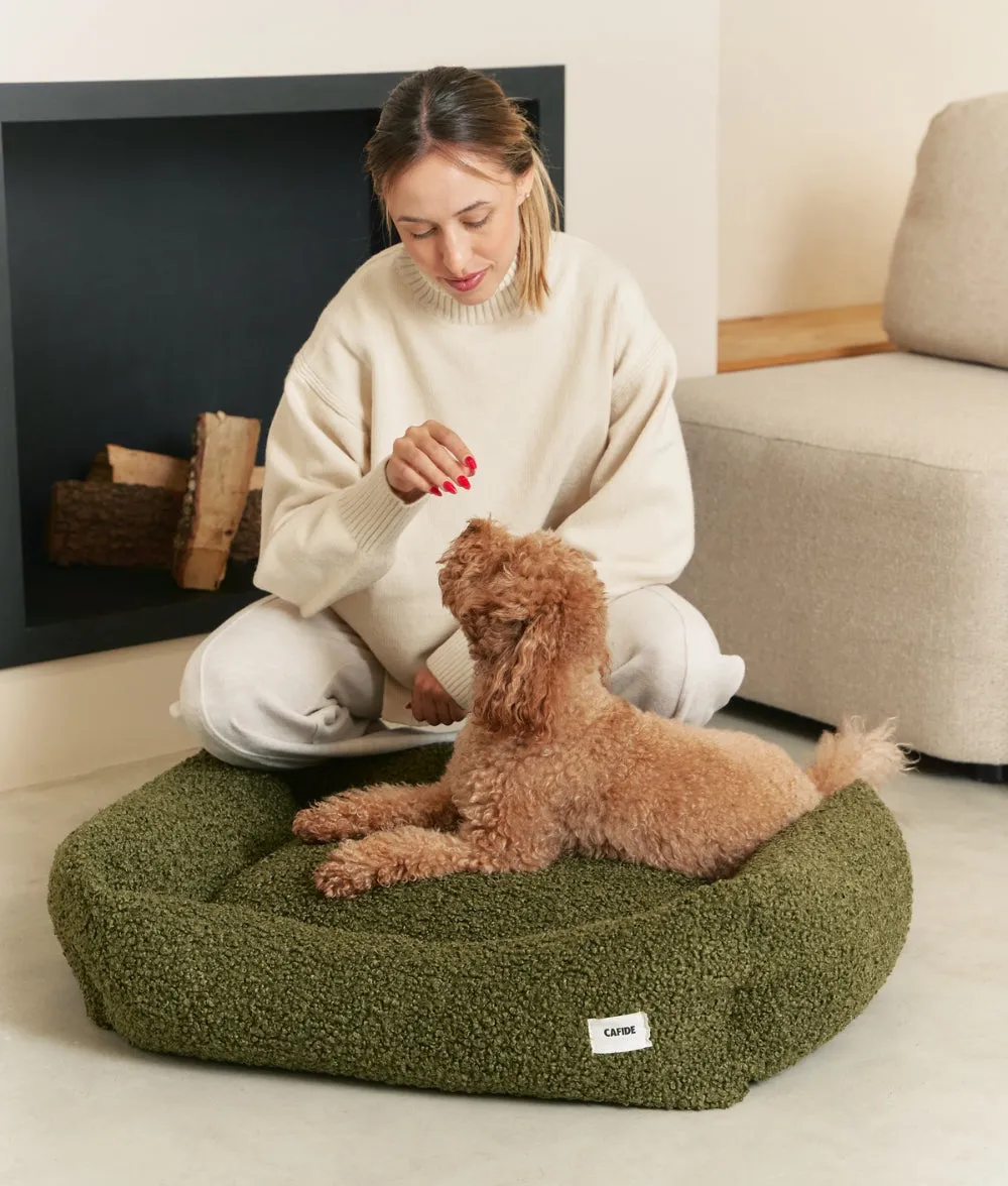 Cafide Snozy Green Fleece hundeseng S 56x50 cm grøn fleece