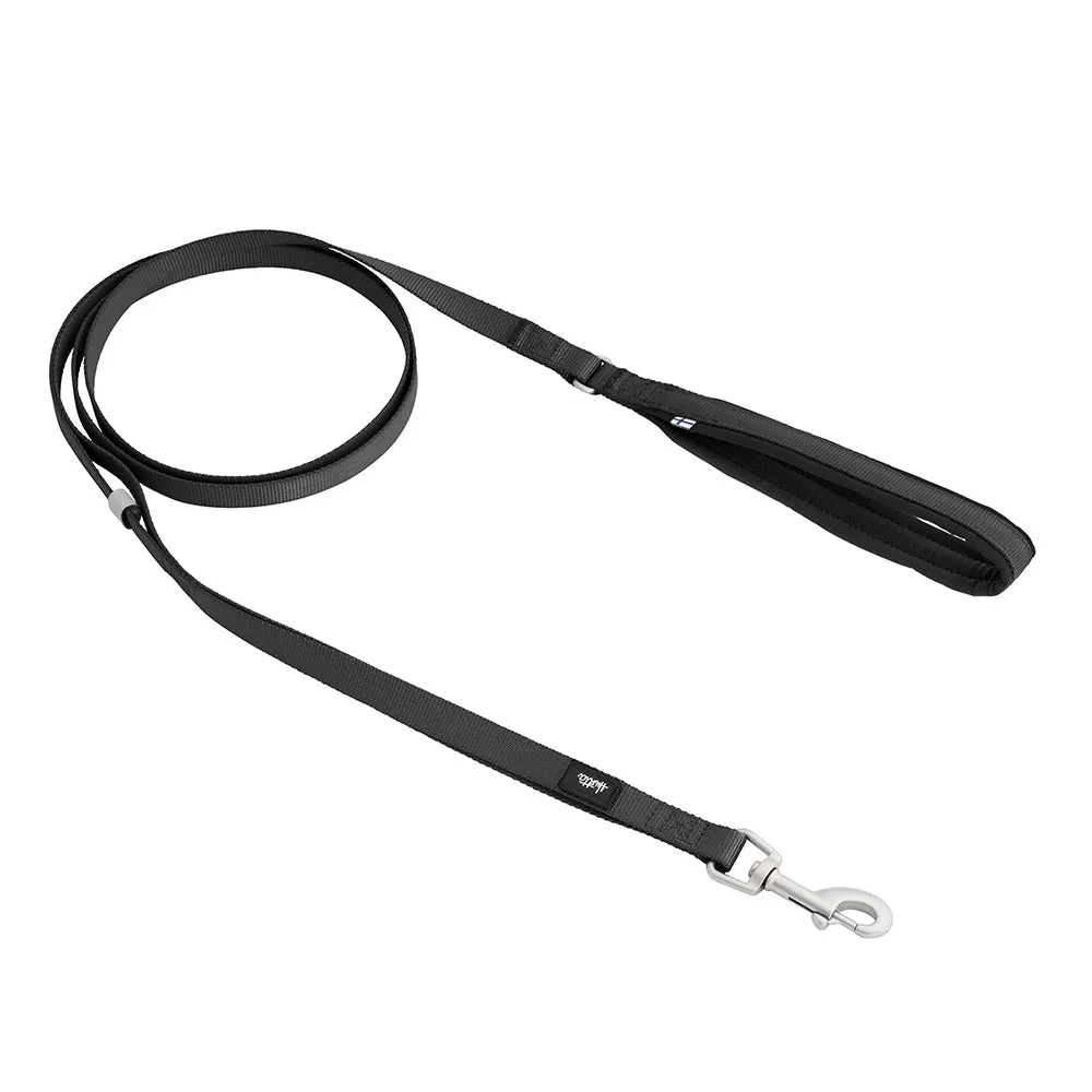 Hurtta Seeker Standard hundeline 180 cm Raven polstret