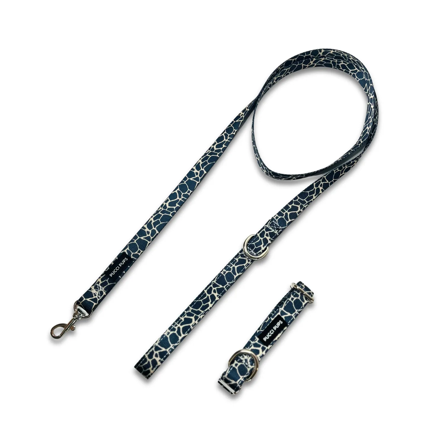 Pucci Pups halsbånd og line sæt stripe M/L