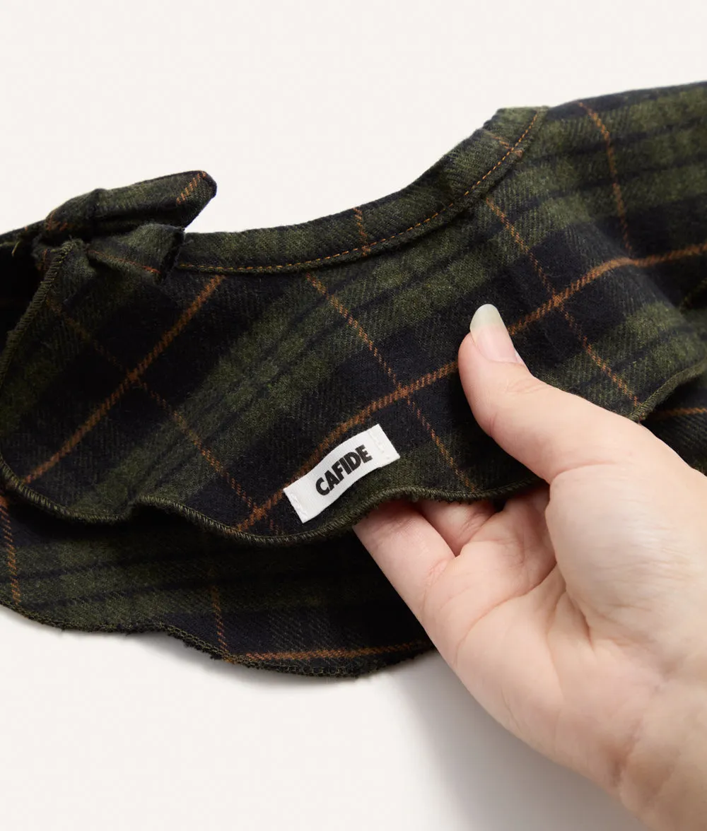 Cafide Lola Tartan Green hundebandana M bomuld