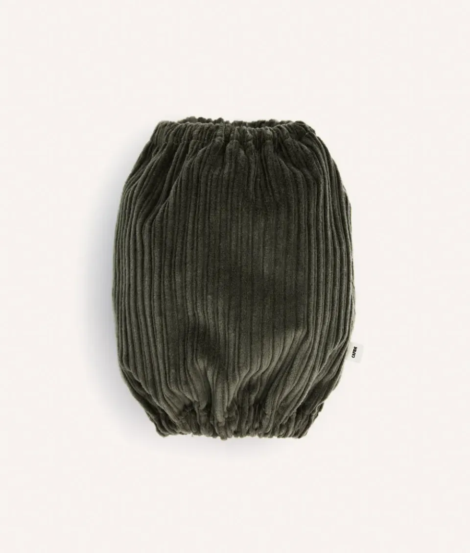 Cafide Olga Corduroy Green snood M grøn fløjl ørevarmer