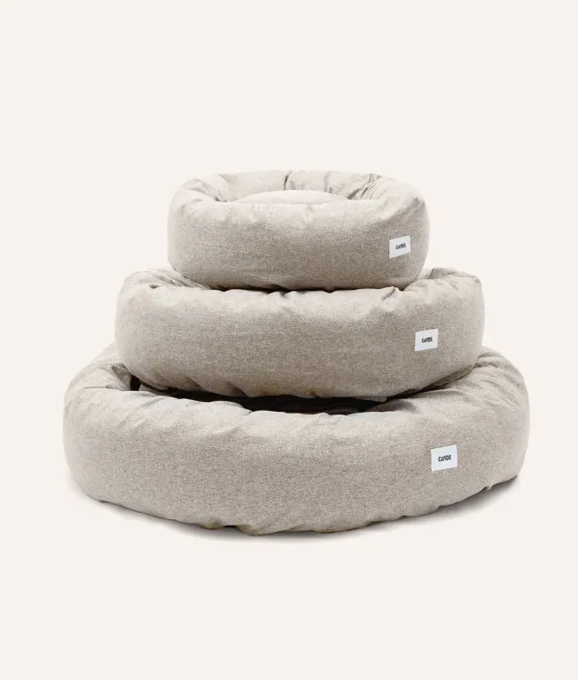 Cafide Nuba Beige Chenille hundeseng S 60x60 cm beige chenille