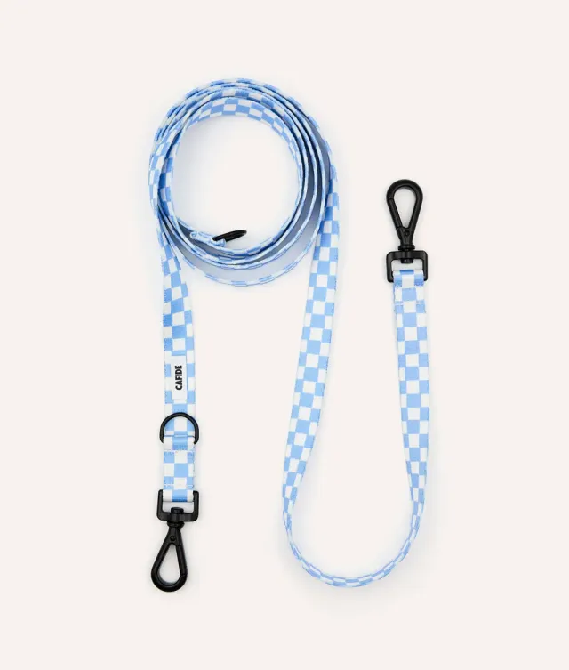 Cafide Juno Blue Vichy hundeline multiposition genbrug