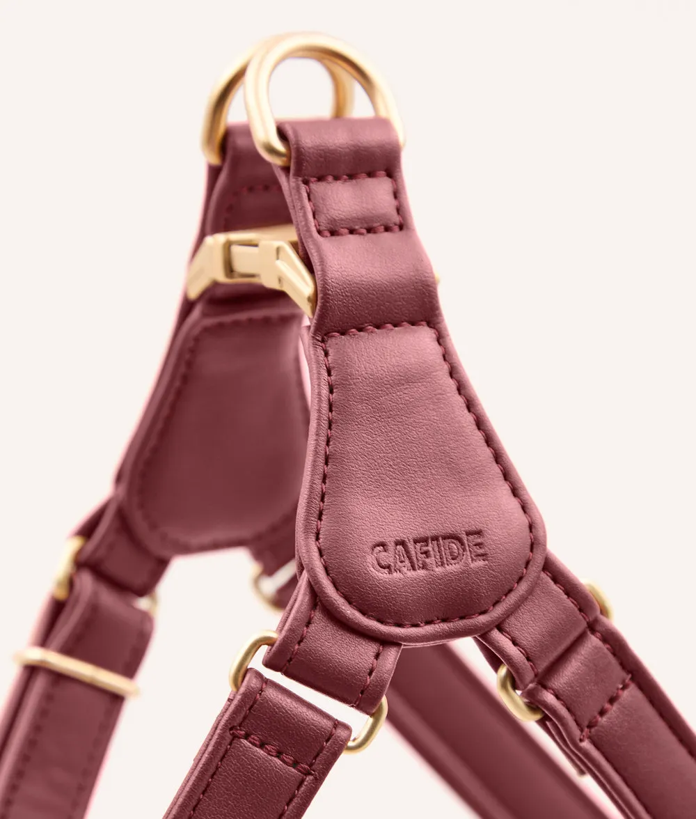 Cafide Jala Step In hundesele bordeaux vegansk XS-L