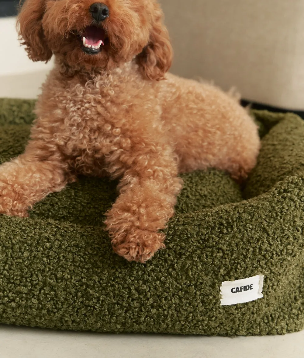 Cafide Snozy Green Fleece hundeseng S 56x50 cm grøn fleece