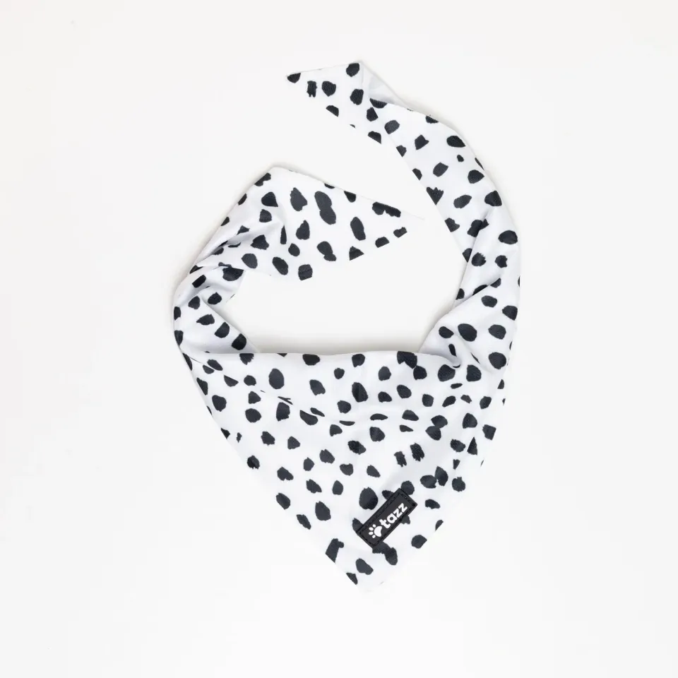 Tazz Spots on Run bandana til hund hvid