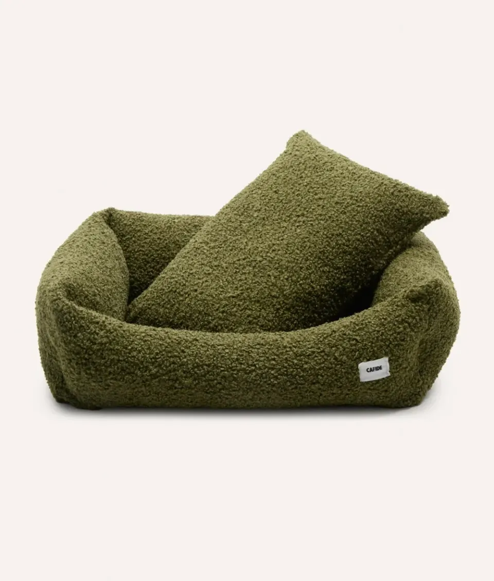Cafide Snozy Green Fleece hundeseng S 56x50 cm grøn fleece