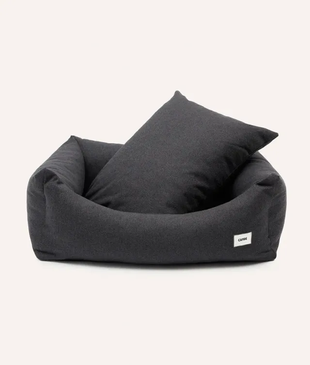Cafide Snozy antracit hundeseng i chenille