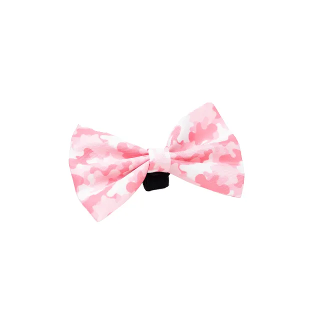 Tazz Pink Camo hundesløjfe lyserød camouflage