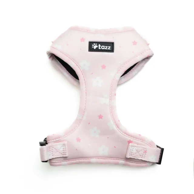 Tazz Pink Flower hundesele lyserød blomstret justerbar