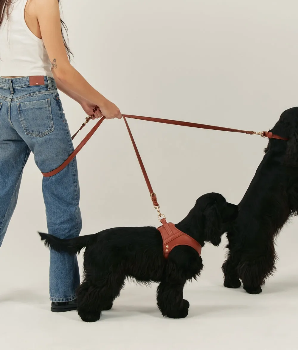 Cafide Jala Multiposition hundesnor brun vegansk læder