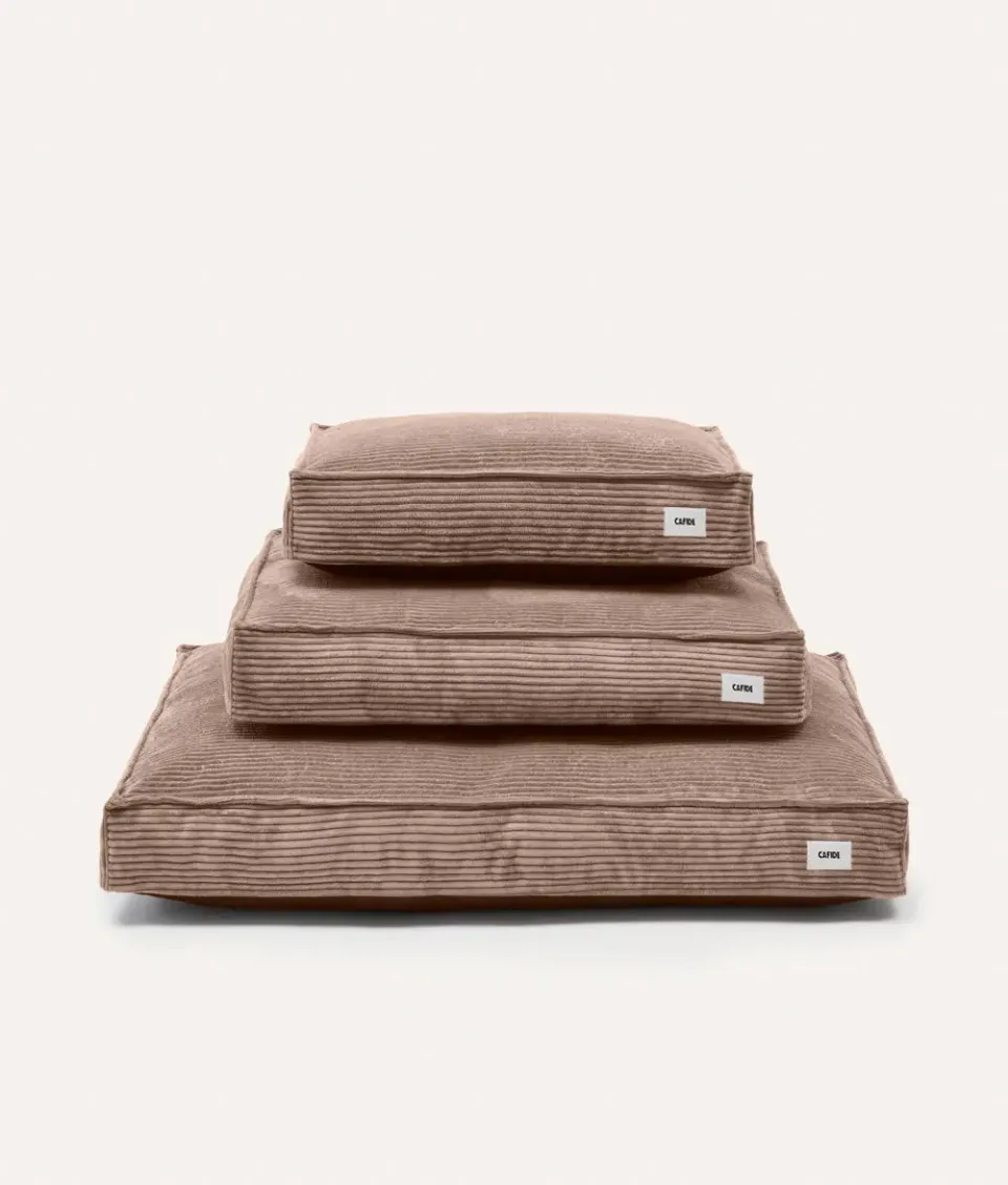 Cafide Cuadra hundeseng fløjl mocca beige