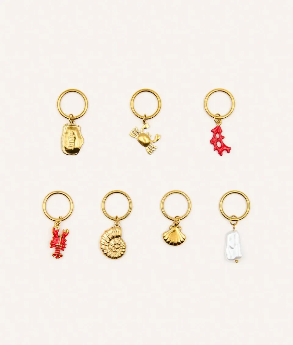 Cafide Sira charms til hund koral 7 stk