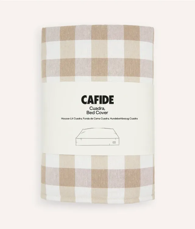 Cafide Cuadra Vichy Beige betræk beige ternet
