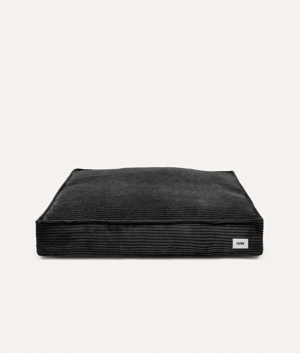 Cafide Cuadra hundeseng sort fløjl M 76x60x15