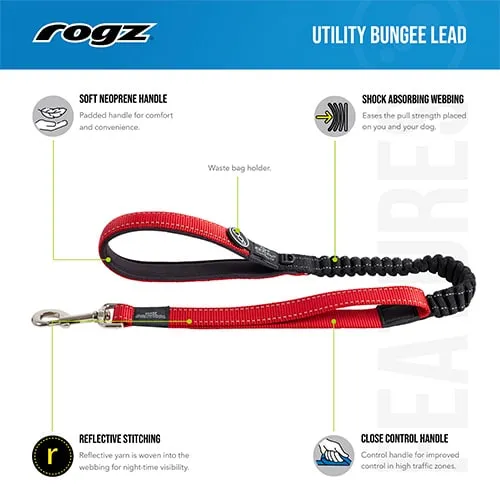 Rogz Utility Bungee hundesnor stødabsorberende