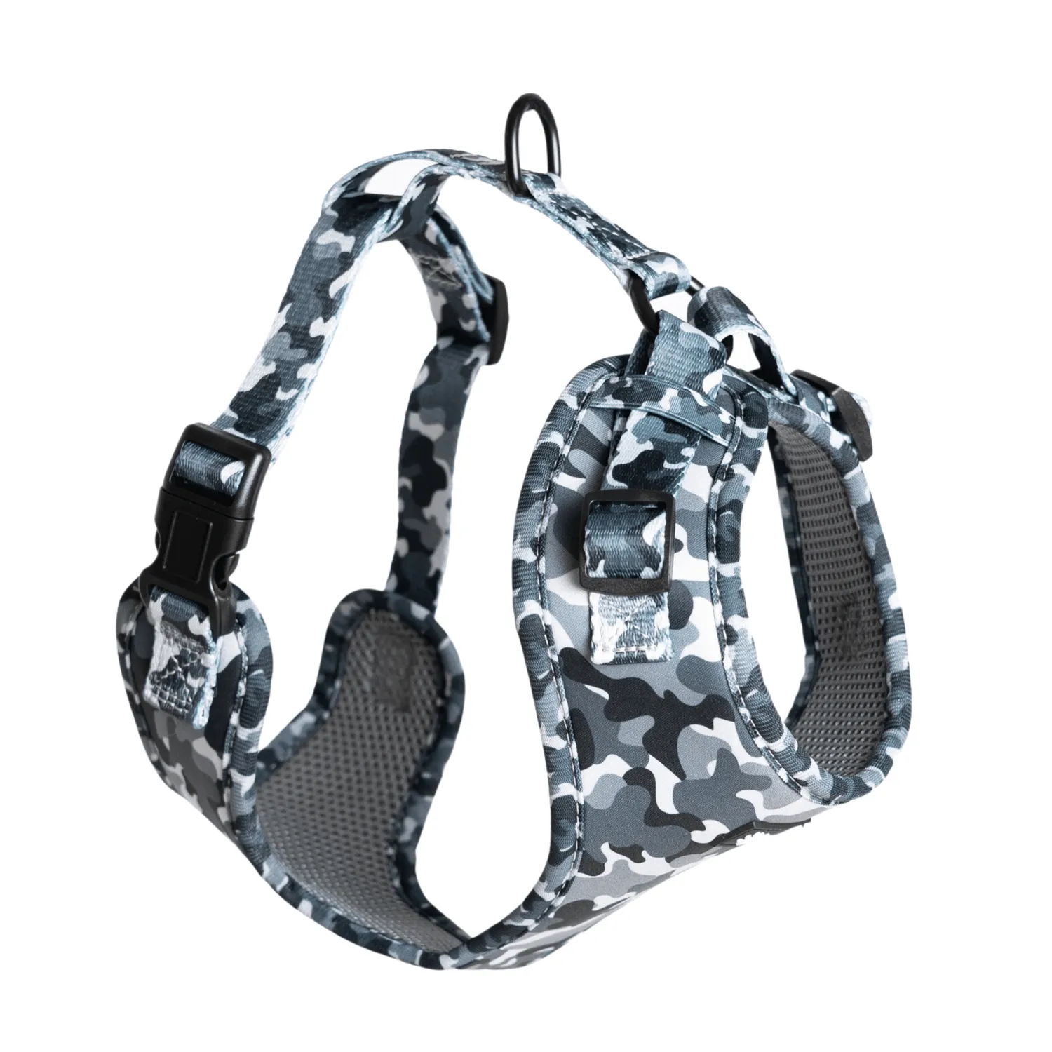 Tazz Grey Camo hundesele grå justerbar