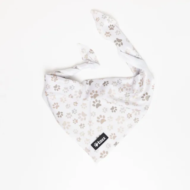 Tazz Paws in Love bandana til hund beige