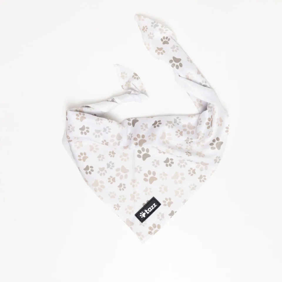 Tazz Paws in Love bandana til hund beige