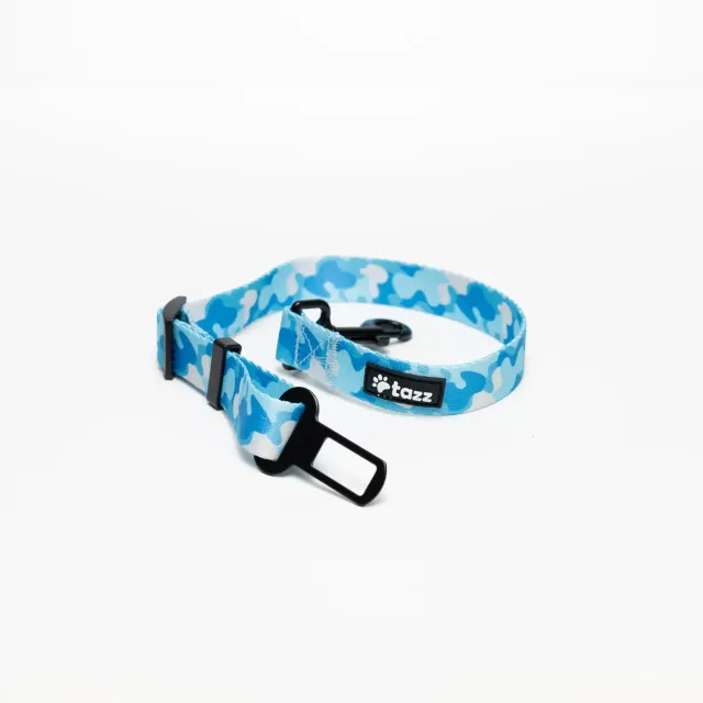 Tazz Blue Camo bilsele til hund justerbar
