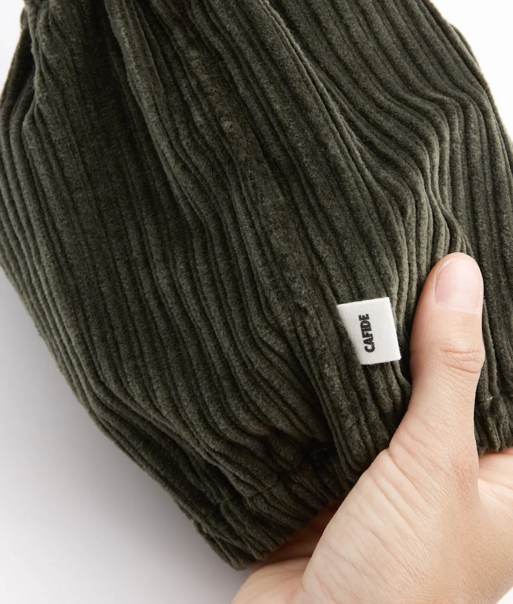 Cafide Olga Corduroy Green snood M grøn fløjl ørevarmer