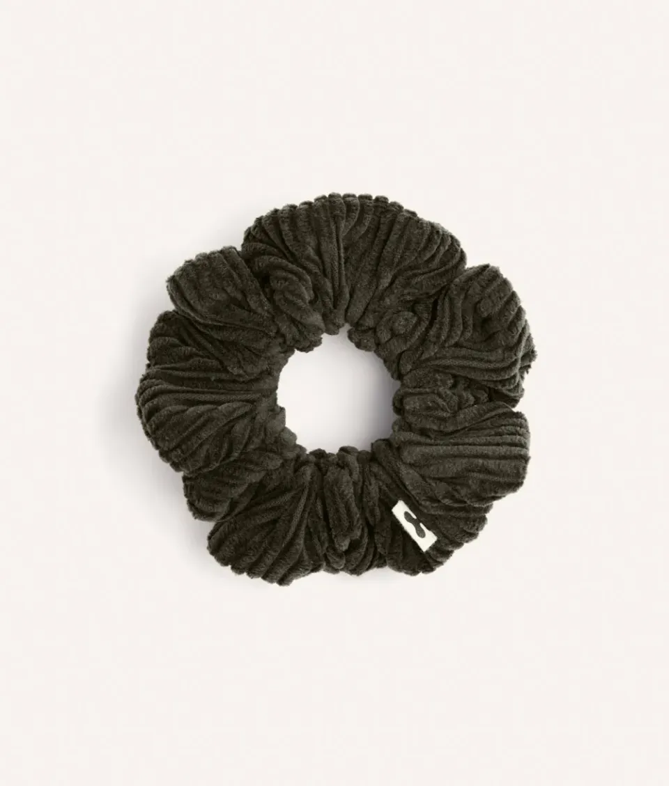 Cafide Noa grøn scrunchie hårelastik i bomuld
