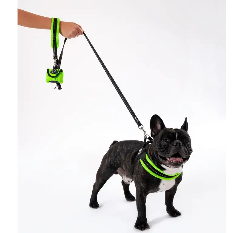 Tre Ponti Mesh hundeline 130 cm Sort med refleks