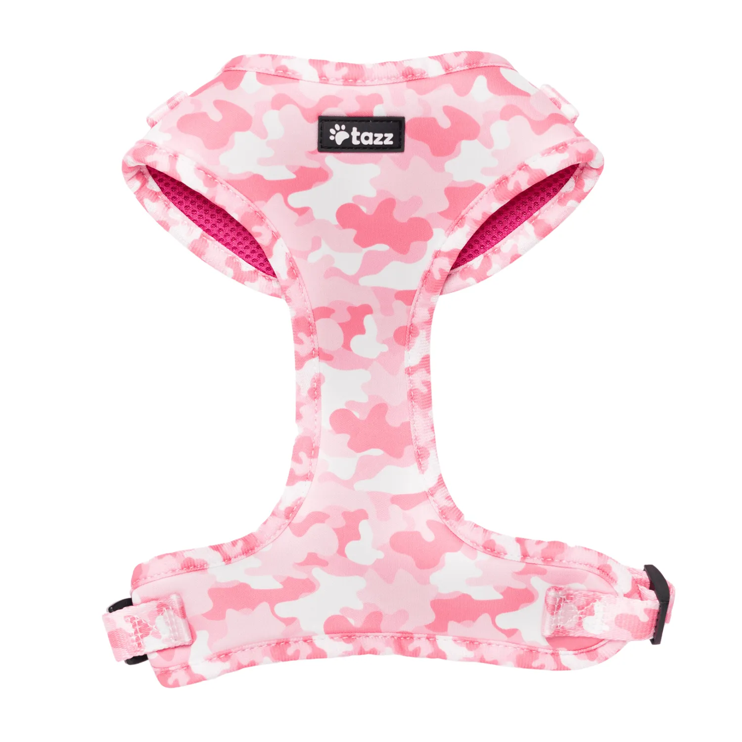 Tazz Pink Camo hundesele lyserød justerbar XXS-L