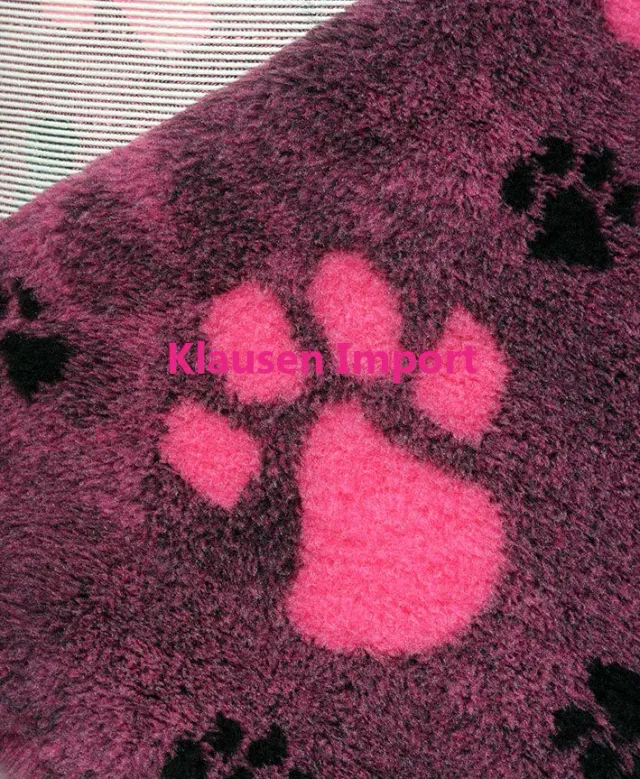 Vetbed Pink Meleret m. Pink Pote hundetæppe skridsikker
