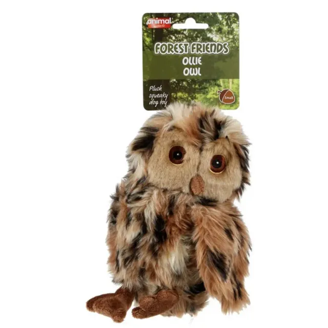 Animal Instincts Forest Friends Ollie Owl hundelegetøj med knirk