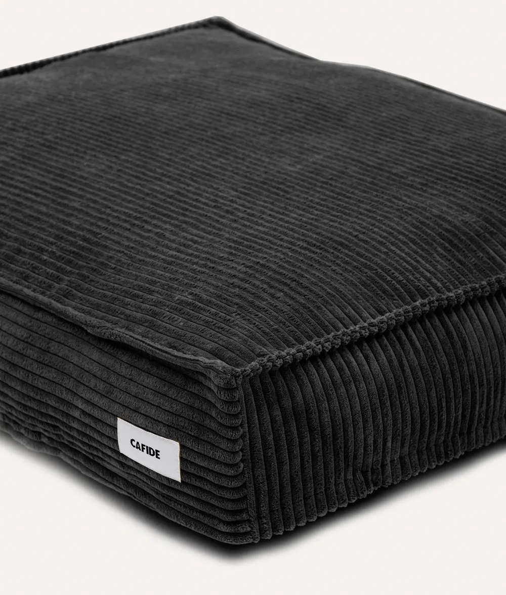 Cafide Cuadra hundeseng sort fløjl M 76x60x15