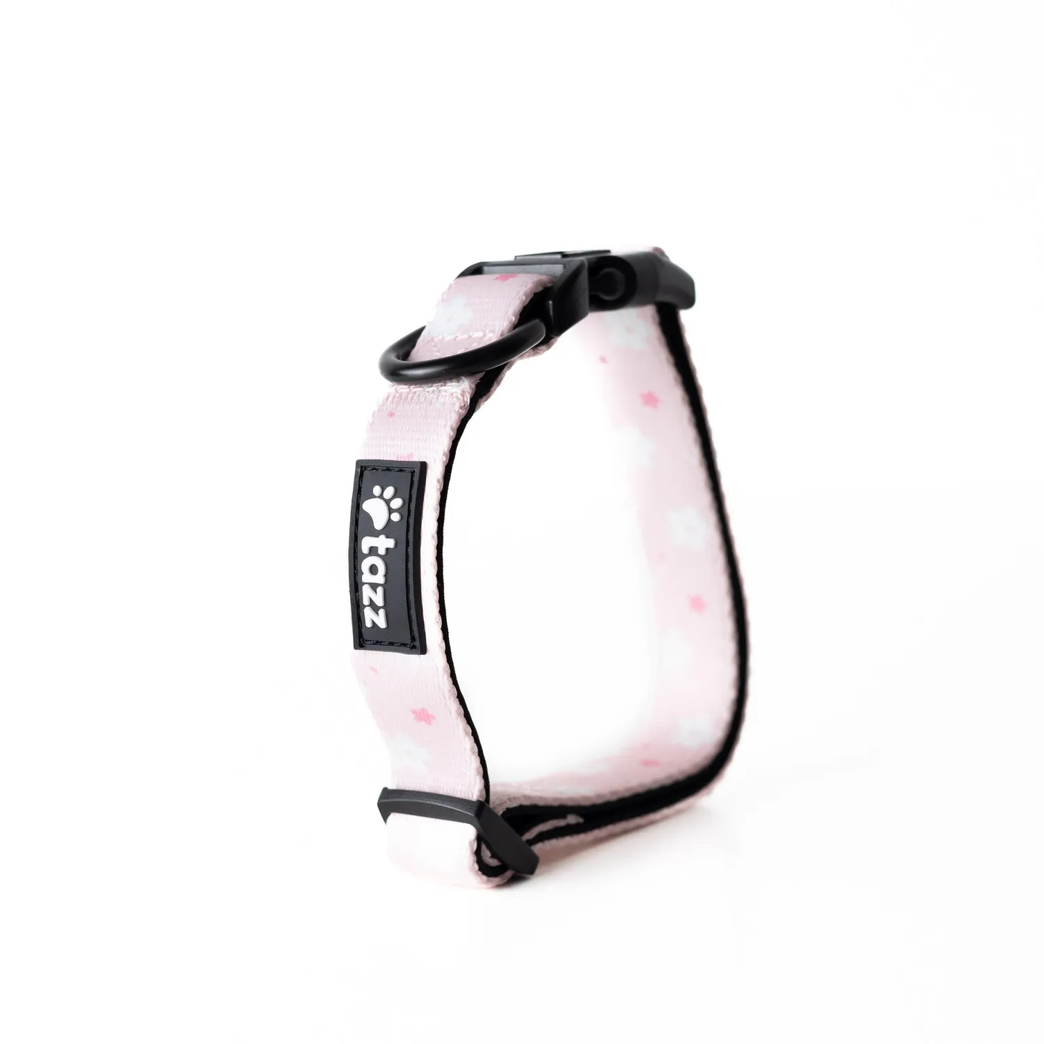 Tazz Pink Flower hundehalsband lyserod blomst